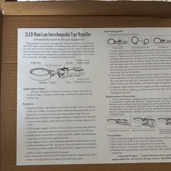 Magnifying Glass Set with LED Light - Picture 2 of 2